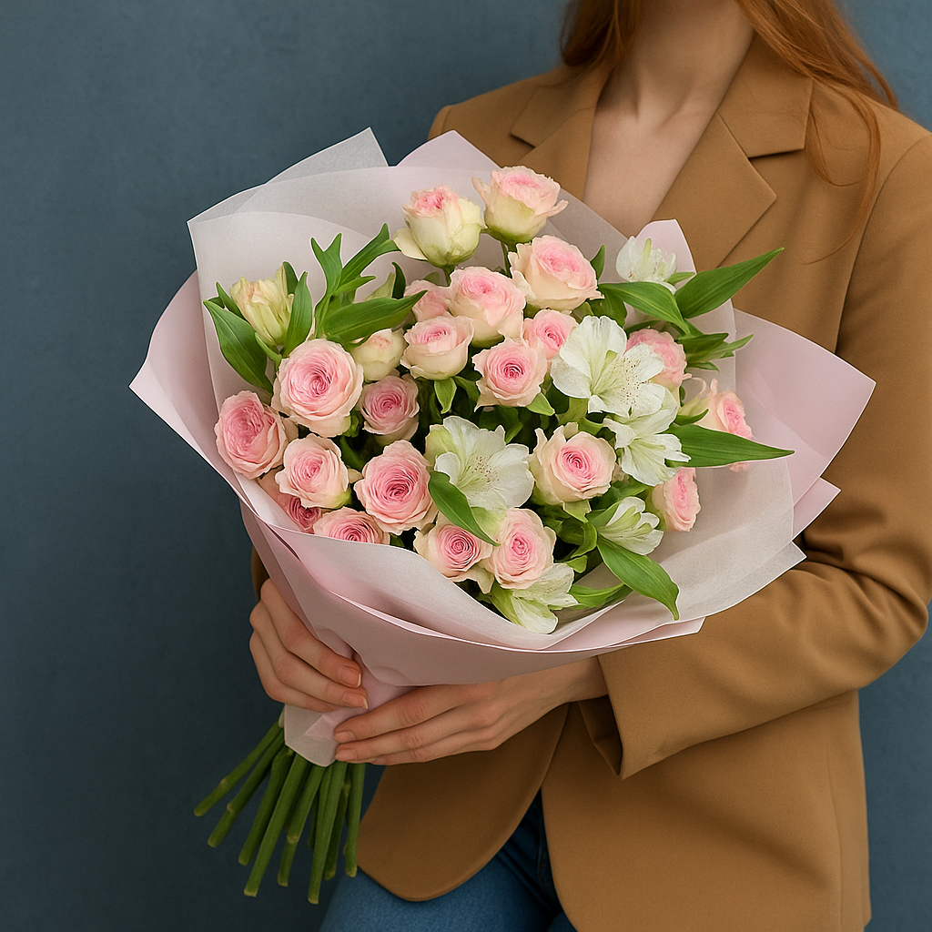 Baby Rose & Alstroemeria Bliss