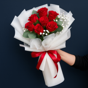 IMG_8747 Scarlet Grace Bouquet – 9 Red Roses