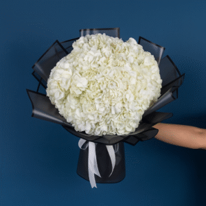 IMG_8754 White Cloud Hydrangea Bouquet – 12 Stems
