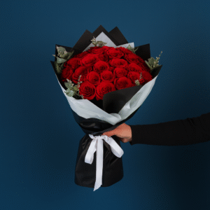 IMG_8755 Crimson Luxe Rose Bouquet – 30 Red Roses