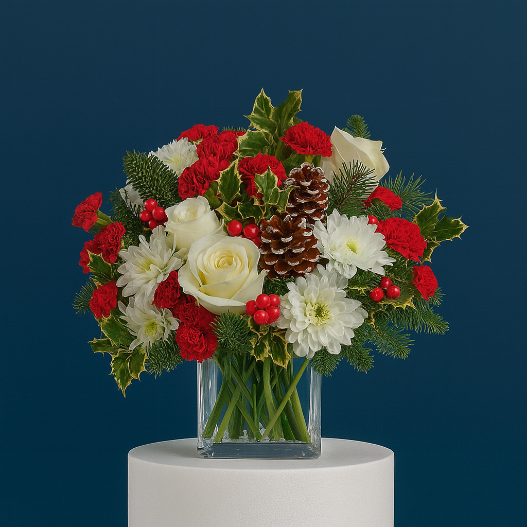 Festive Red Vase Arrangement